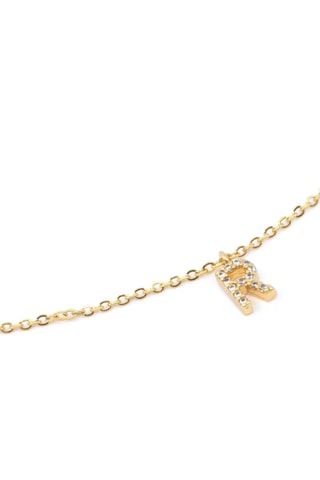 Collier Initiales R - Doré