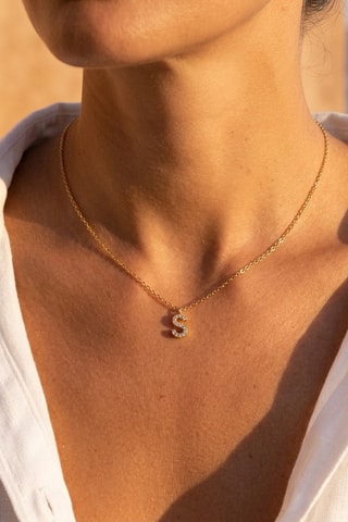 Collier Initiales S - Doré
