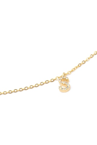 Collier Initiales S - Doré
