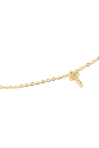Collier Initiales T - Doré