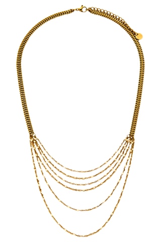 Collier Emaux - Doré et blanc