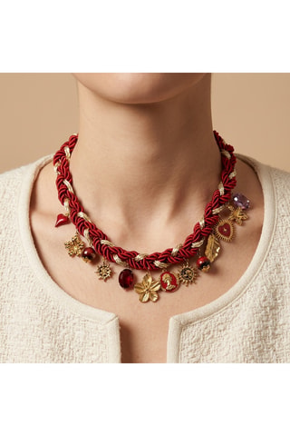Collier Herbier - Rouge