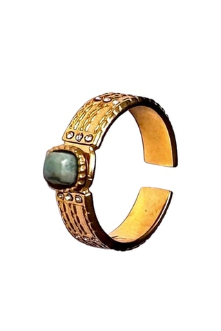 Bague Epure - Doré et vert