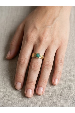 Bague Epure - Doré et vert