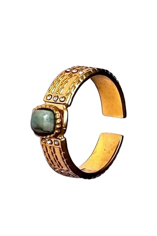 Bague Epure - Doré et vert
