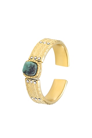 Bague Epure - Doré et vert