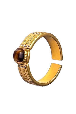 Bague Epure - Doré et marron
