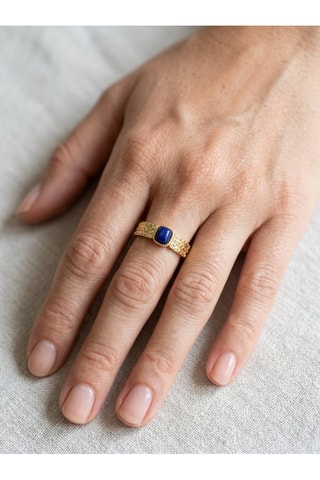 Bague Epure - Doré et bleu