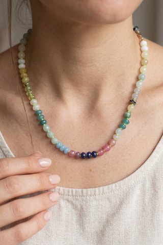 Collier Perles - Blanc et rose
