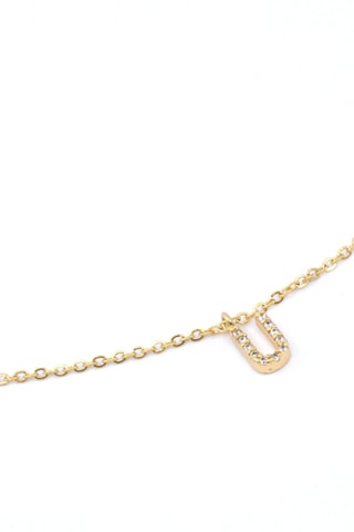Collier Initiales U - Doré