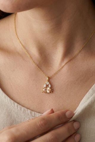 Collier Rivage - Doré et blanc
