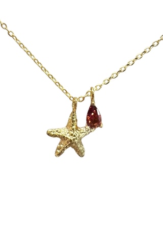 Collier Rivage - Doré et rouge