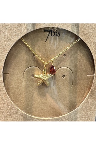 Collier Rivage - Doré et rouge