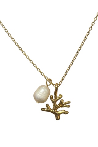Collier Corail Email - Perle de culture d'eau douce