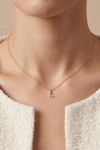 Collier Initiales L - Doré