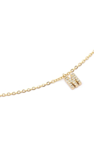 Collier Initiales M - Doré