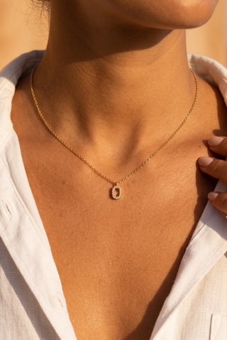 Collier Initiales O - Doré