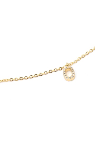Collier Initiales O - Doré