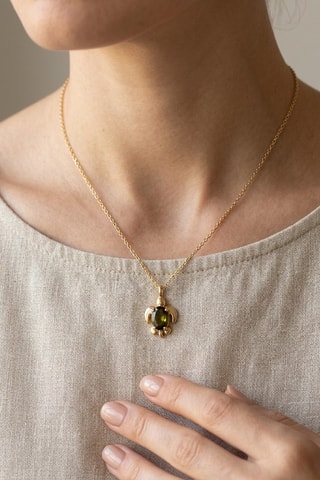 Collier Rivage - Doré et vert