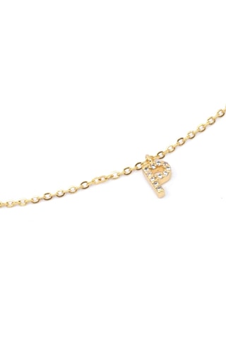 Collier Initiales P - Doré