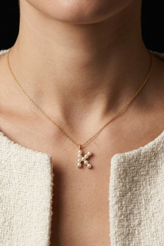 Collier Initiales K - Doré