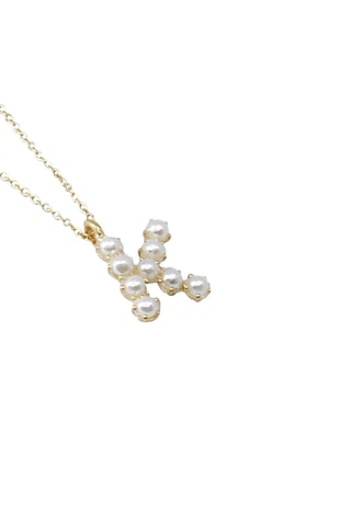 Collier Initiales K - Doré