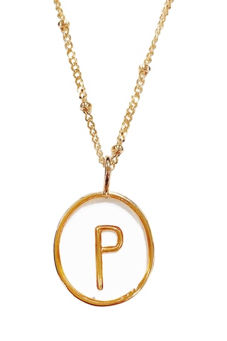 Collier Initiales P - Doré