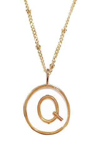 Collier Initiales Q - Doré