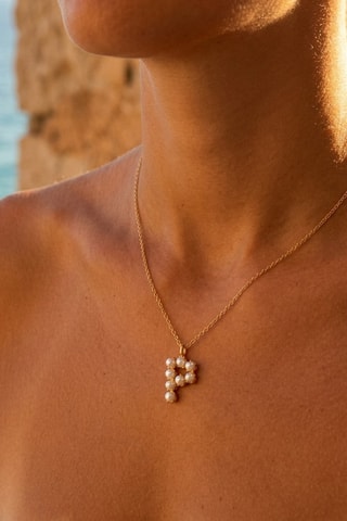 Collier Initiales P - Doré