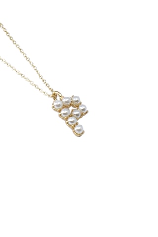 Collier Initiales P - Doré