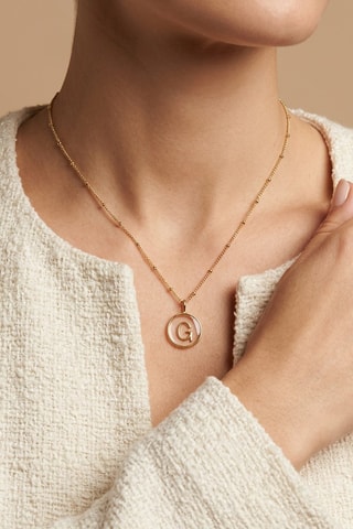 Collier Initiales G - Doré