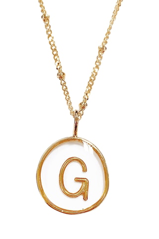 Collier Initiales G - Doré