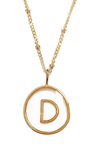 Collier Initiales D - Doré