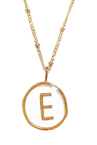 Collier Initiales E - Doré