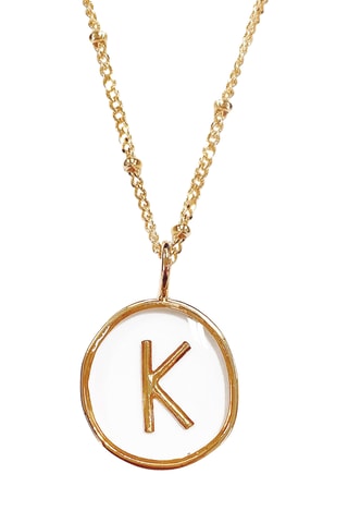 Collier Initiales K - Doré