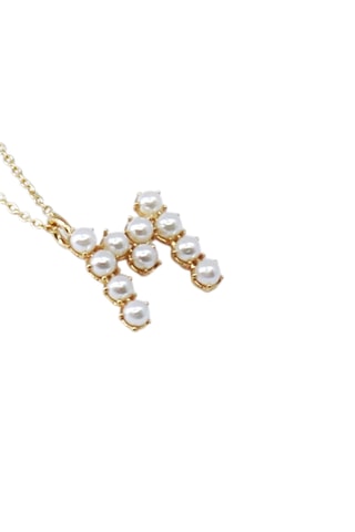 Collier Initiales M - Doré