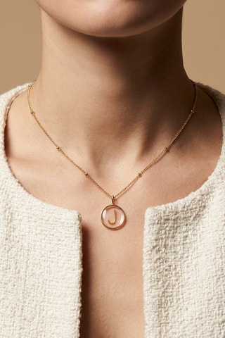 Collier Initiales J - Doré