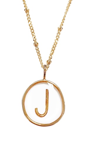 Collier Initiales J - Doré