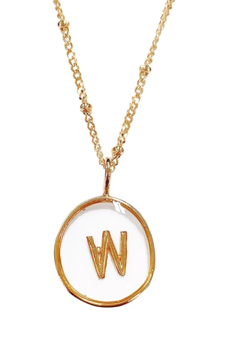 Collier Initiales W - Doré