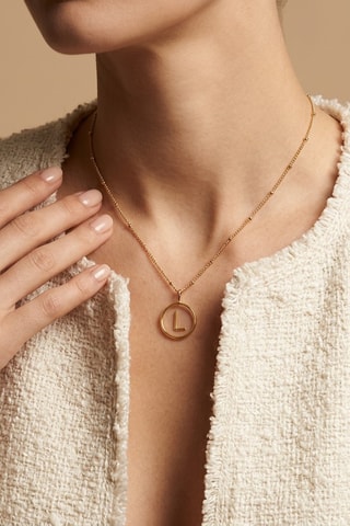Collier Initiales L - Doré