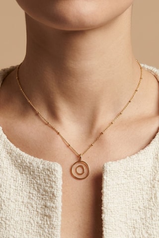 Collier Initiales O - Doré