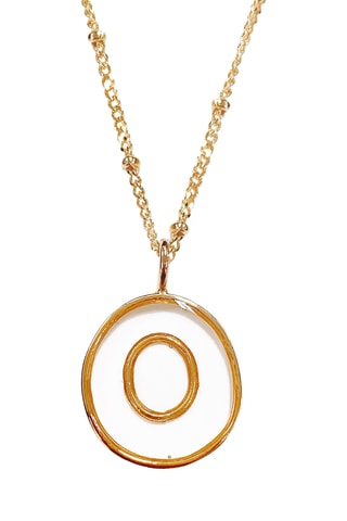 Collier Initiales O - Doré