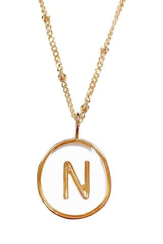 Collier Initiales N - Doré