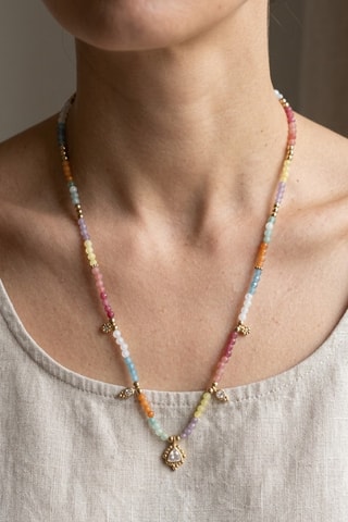Collier Perles - Rose et blanc