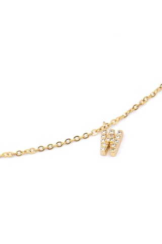 Collier Initiales W - Doré