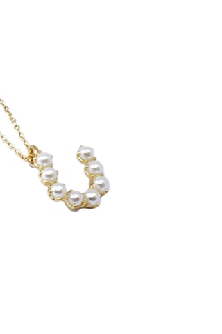 Collier Initiales U - Doré