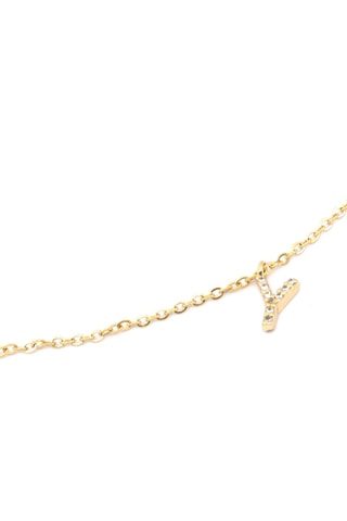 Collier Initiales Y - Doré