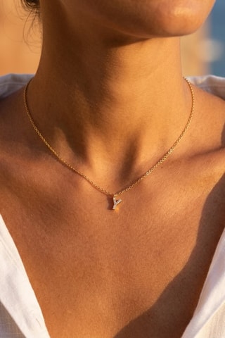 Collier Initiales Y - Doré