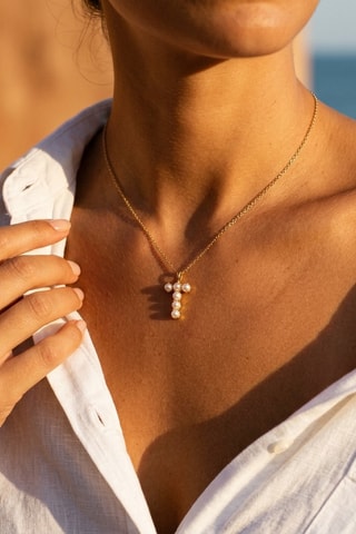 Collier Initiales T - Doré