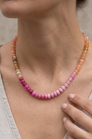 Collier Perles - Rose et orange